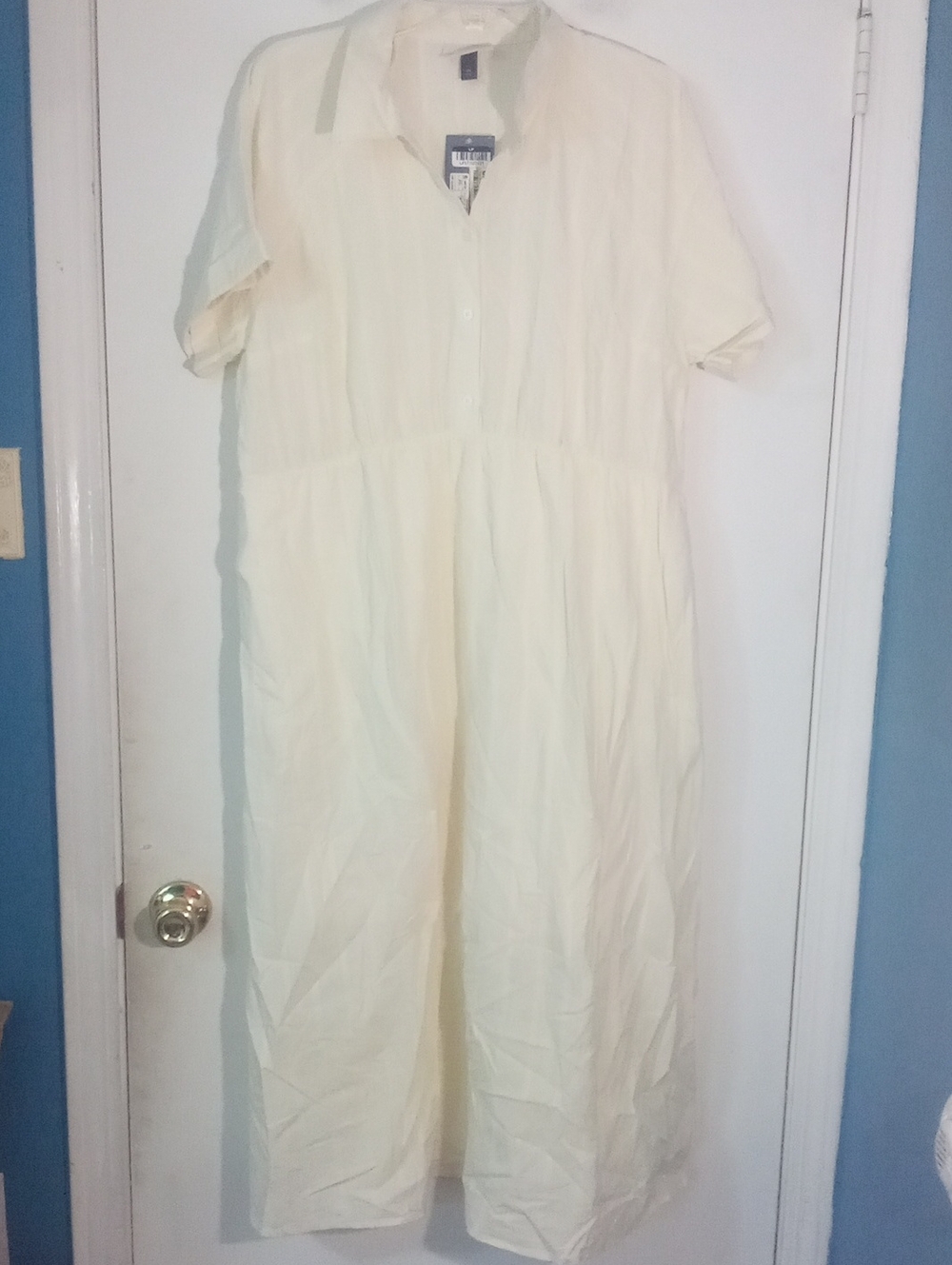 * Universal Thread Short-Sleeve Yellow Button Front Dress XXL NWT $40